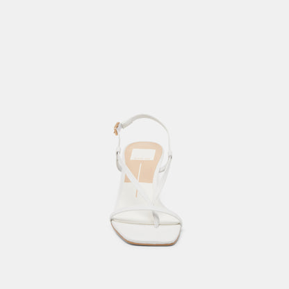 LAURY HEELS TRUE WHITE LEATHER - TRUE WHITE LEATHER