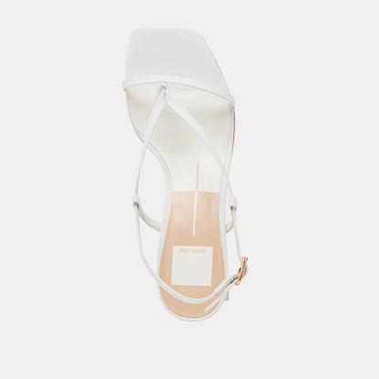 LAURY HEELS TRUE WHITE LEATHER - TRUE WHITE LEATHER