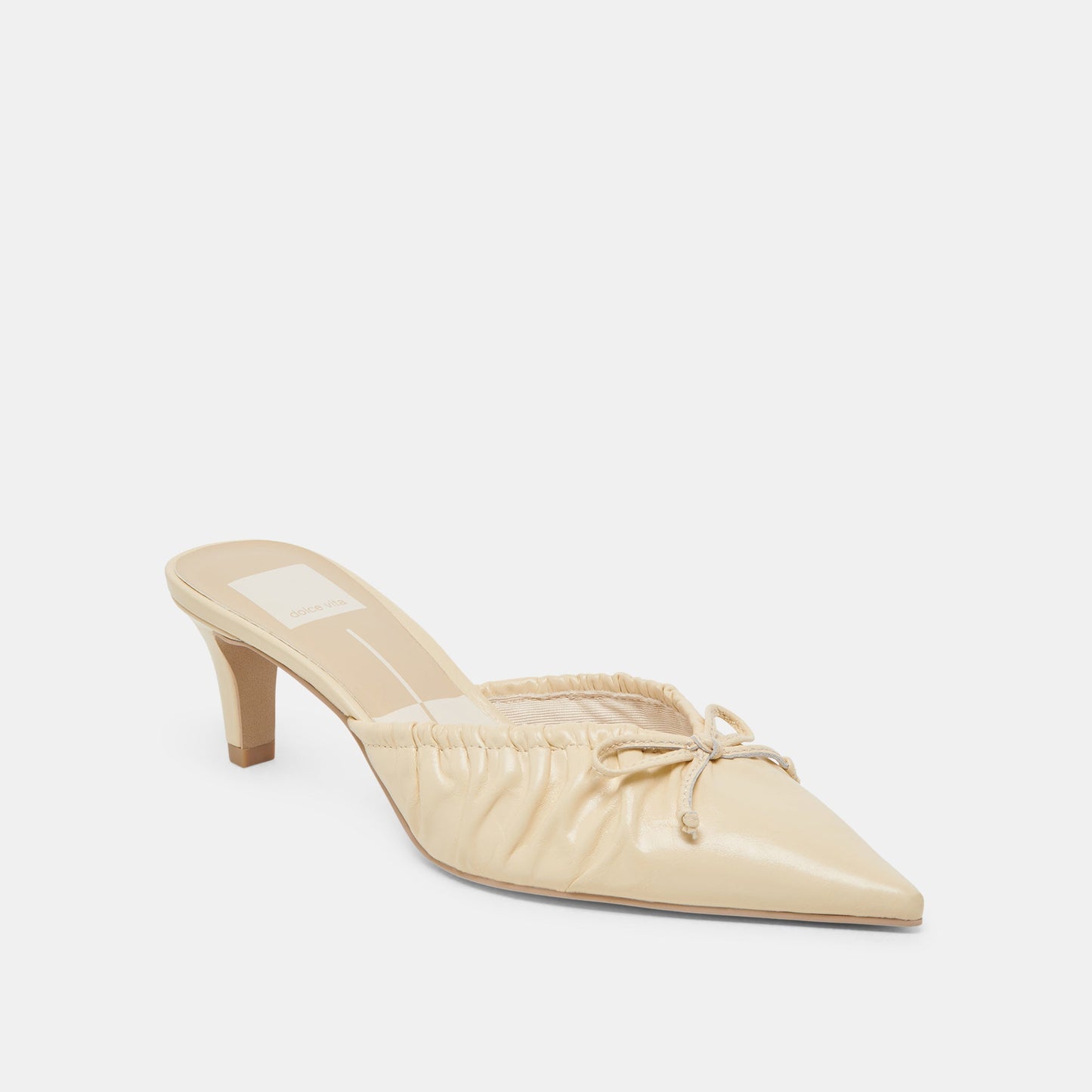 KAIRI MID HEELS LIGHT YELLOW CRINKLE PATENT - LIGHT YELLOW CRINKLE PATENT