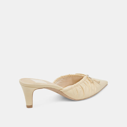 KAIRI MID HEELS LIGHT YELLOW CRINKLE PATENT - LIGHT YELLOW CRINKLE PATENT