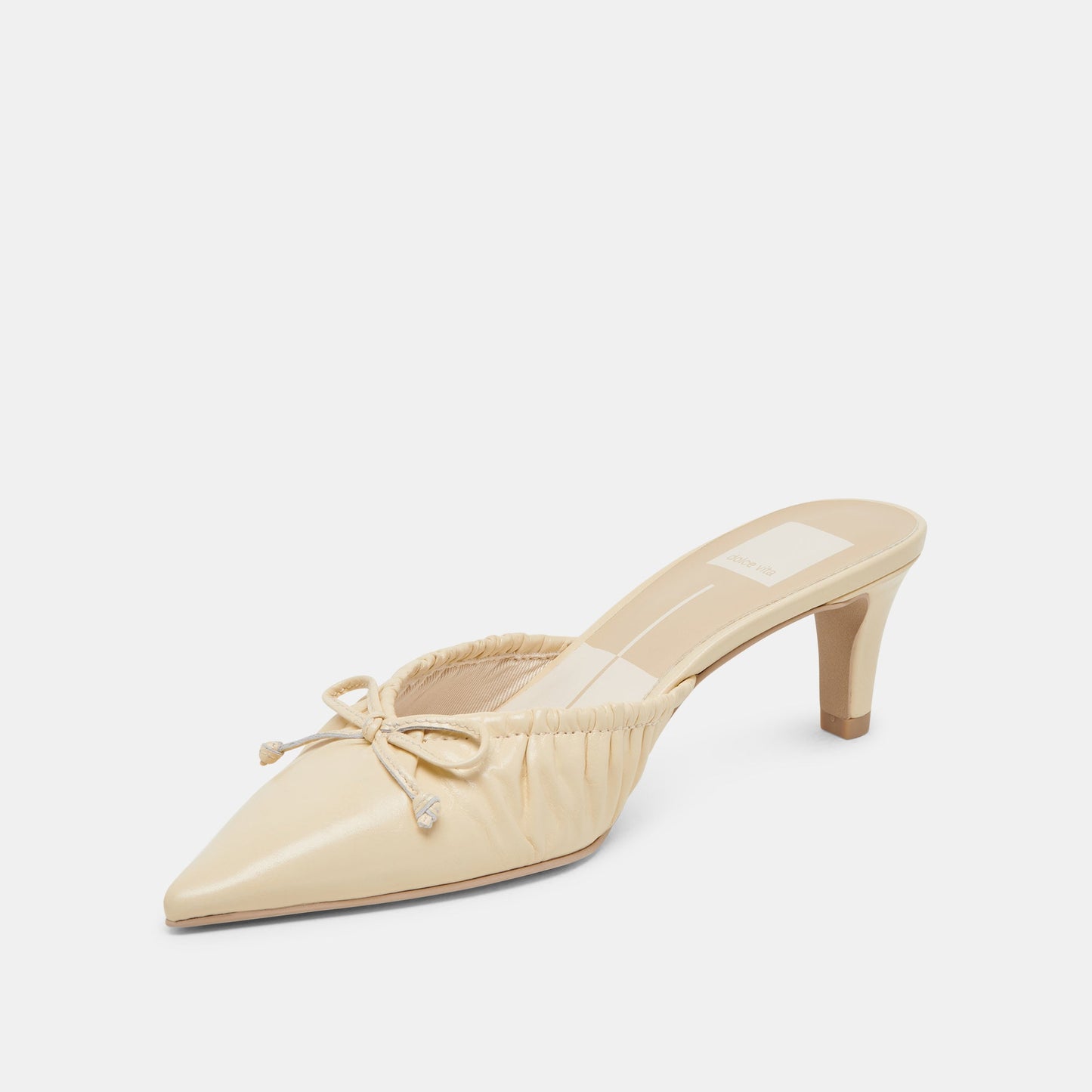 KAIRI MID HEELS LIGHT YELLOW CRINKLE PATENT - LIGHT YELLOW CRINKLE PATENT