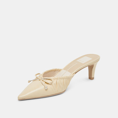 KAIRI MID HEELS LIGHT YELLOW CRINKLE PATENT - LIGHT YELLOW CRINKLE PATENT