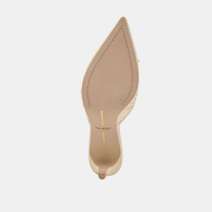 KAIRI MID HEELS LIGHT YELLOW CRINKLE PATENT - LIGHT YELLOW CRINKLE PATENT