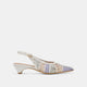 WHITE MULTI WOVEN LEATHER