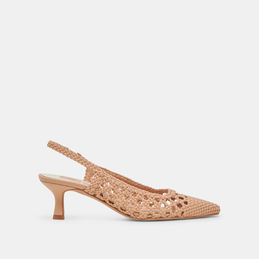 OLYMPA HEELS CAFE WOVEN STELLA - CAFE WOVEN STELLA