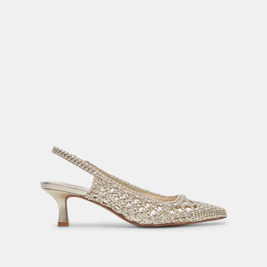 OLYMPA HEELS LIGHT GOLD METALLIC STELLA - LIGHT GOLD METALLIC STELLA