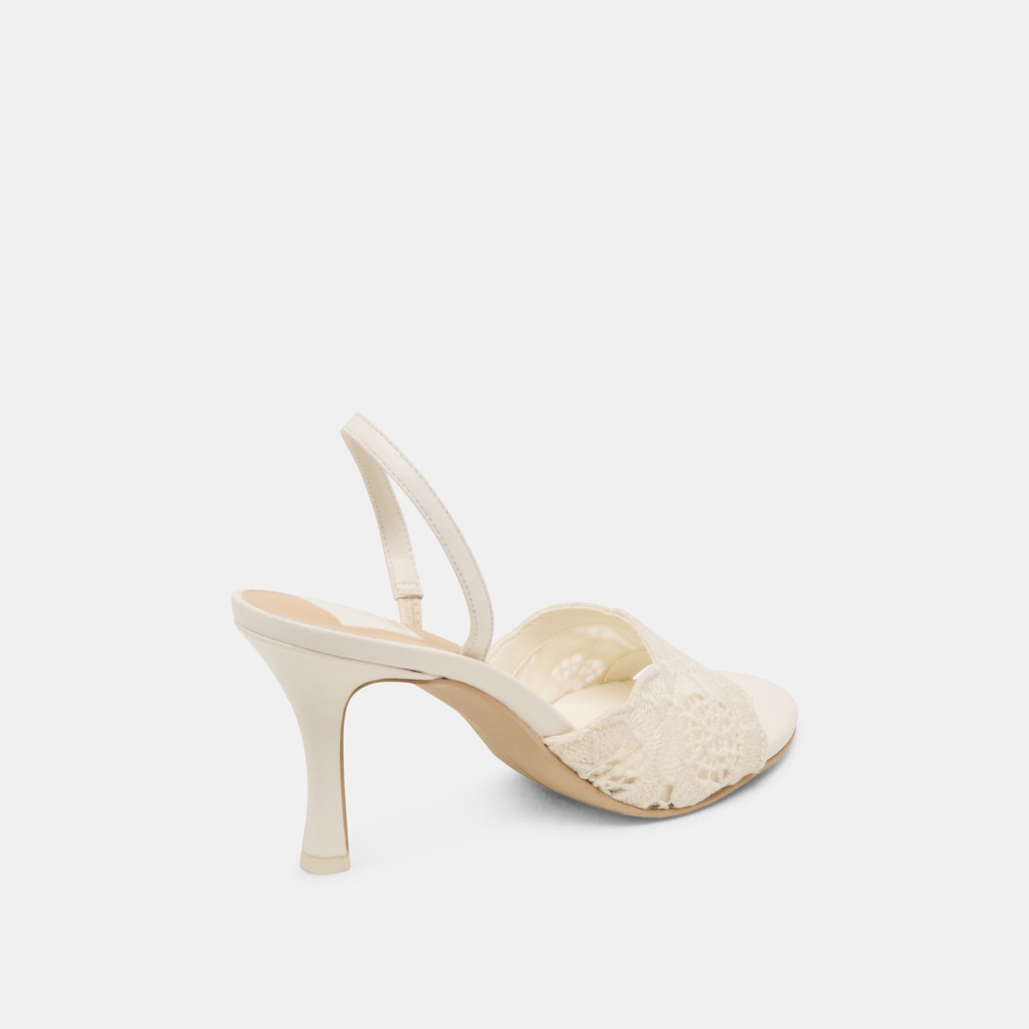 LARRA HEELS WHITE CROCHET - WHITE CROCHET