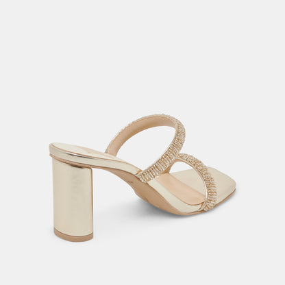 NOLAH HEELS GOLD MULTI BEADS - GOLD MULTI BEADS