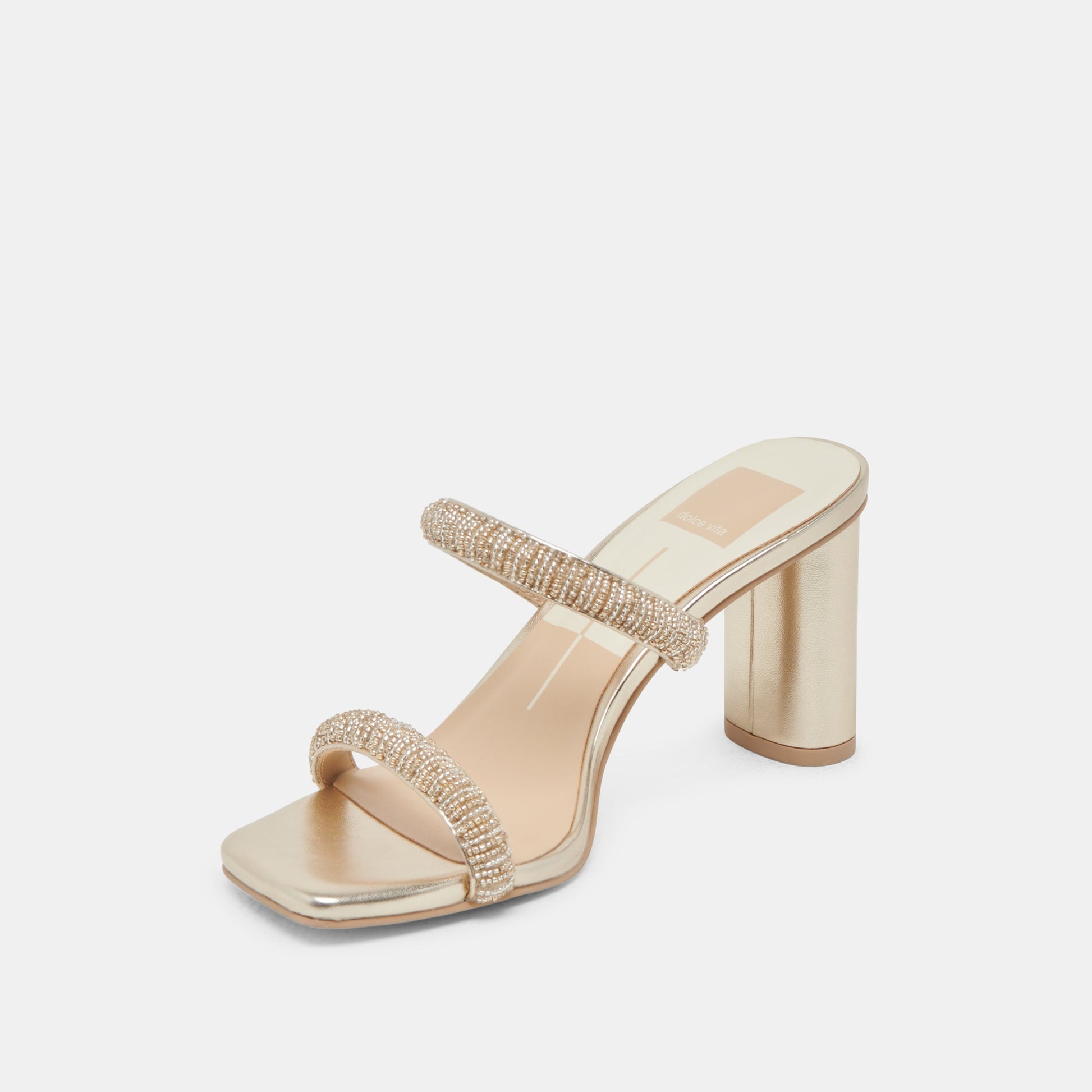 NOLAH HEELS GOLD MULTI BEADS - GOLD MULTI BEADS