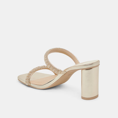 NOLAH HEELS GOLD MULTI BEADS - GOLD MULTI BEADS
