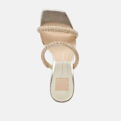 NOLAH HEELS GOLD MULTI BEADS - GOLD MULTI BEADS