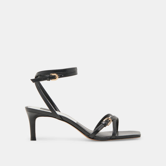 BAMBY HEELS BLACK LEATHER - BLACK LEATHER