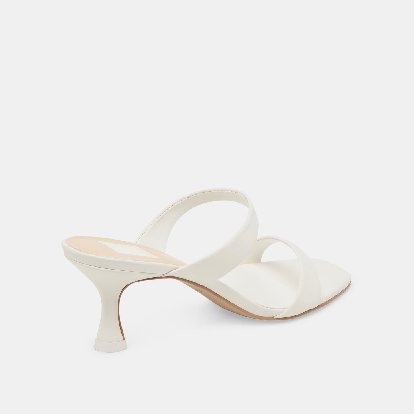 Genora White Leather Heels - WHITE LEATHER
