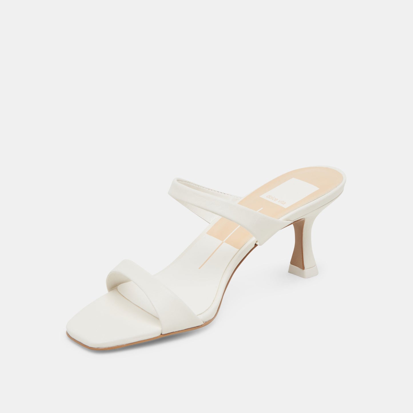 Genora White Leather Heels - WHITE LEATHER