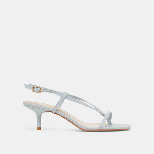 LAURY HEELS ICE BLUE LEATHER - ICE BLUE LEATHER