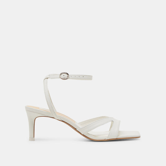 BECKI HEELS TRUE WHITE LEATHER - TRUE WHITE LEATHER