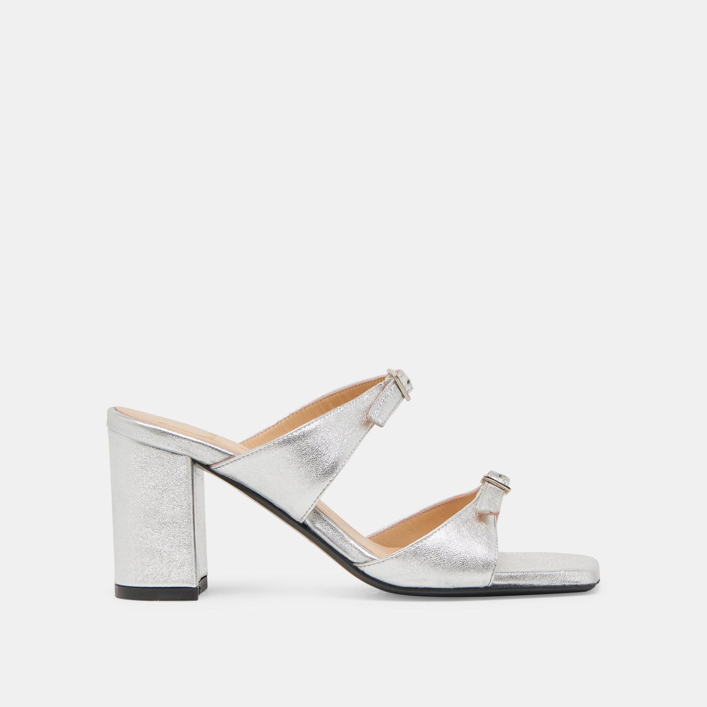SHANE HEELS SILVER METALLIC LEATHER - SILVER METALLIC LEATHER