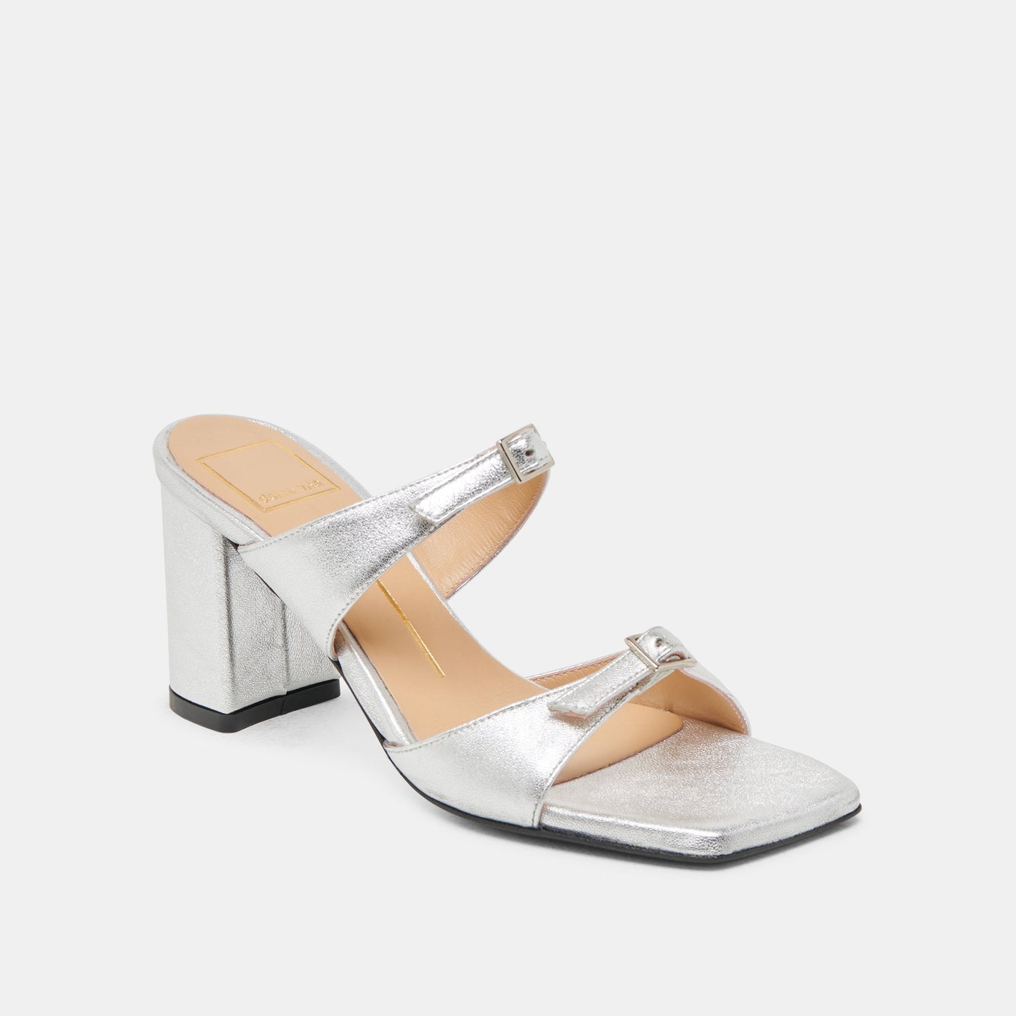 SHANE HEELS SILVER METALLIC LEATHER - SILVER METALLIC LEATHER