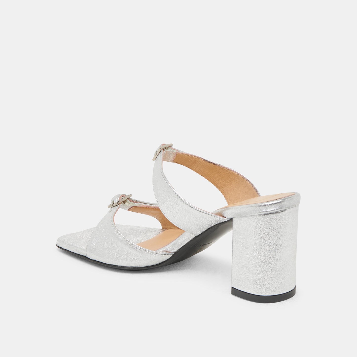 SHANE HEELS SILVER METALLIC LEATHER - SILVER METALLIC LEATHER
