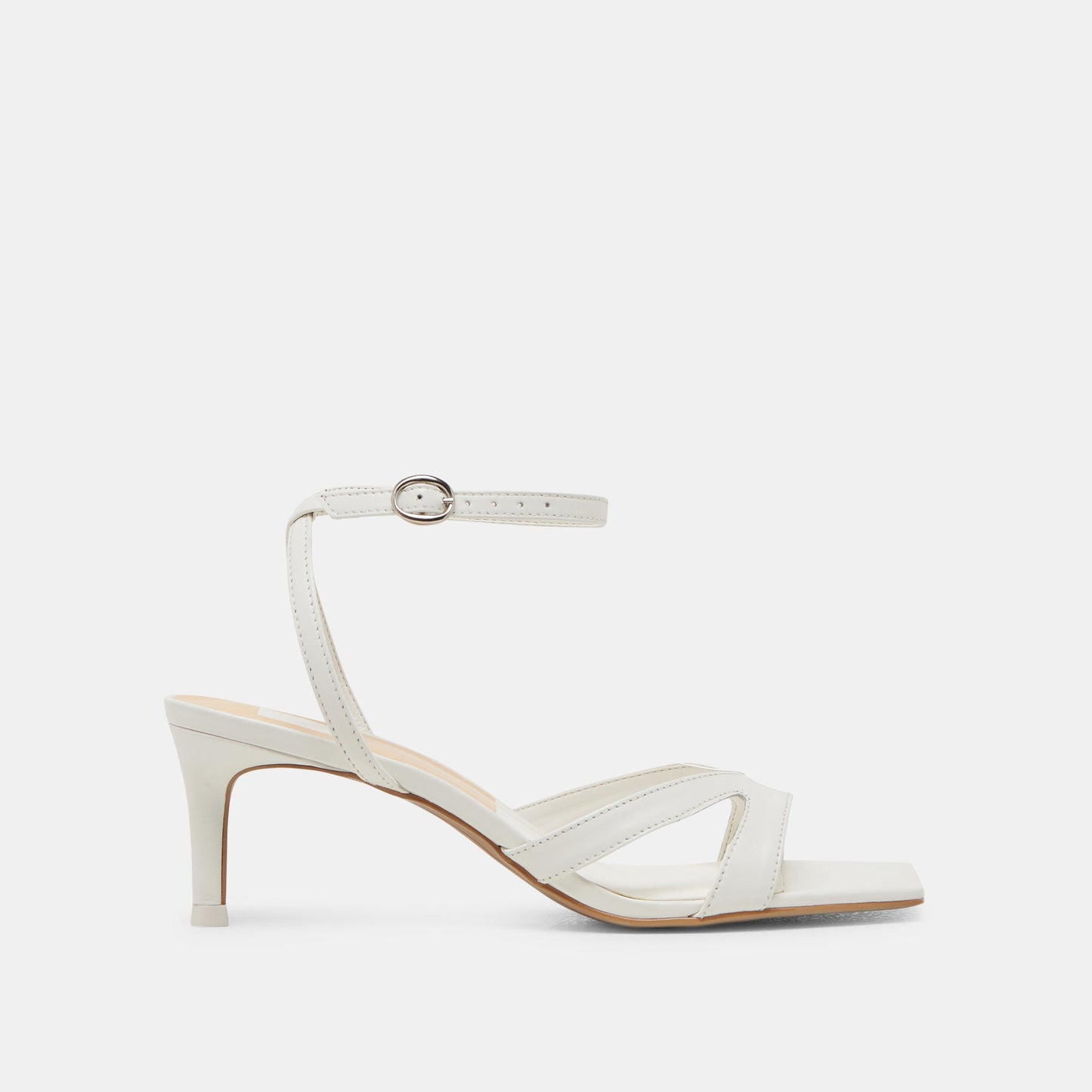 BECKI WIDE HEELS TRUE WHITE LEATHER - TRUE WHITE LEATHER