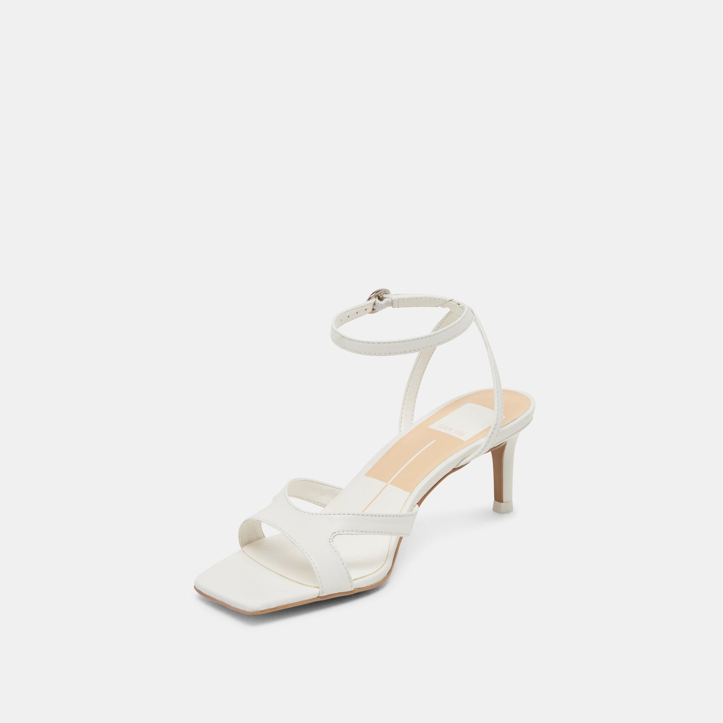 BECKI WIDE HEELS TRUE WHITE LEATHER - TRUE WHITE LEATHER