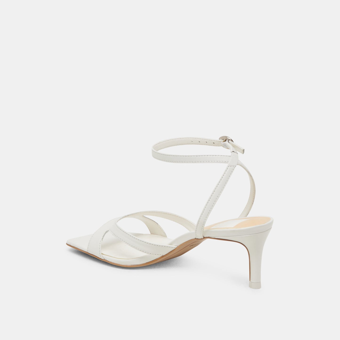 BECKI WIDE HEELS TRUE WHITE LEATHER - TRUE WHITE LEATHER