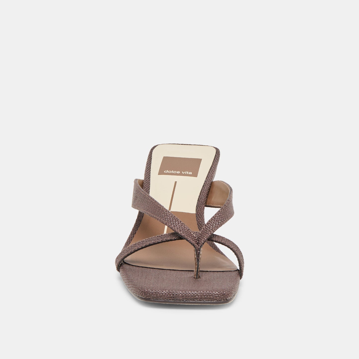 Brevel Chocolate Raffia Heels - CHOCOLATE RAFFIA