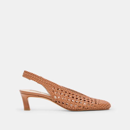 Fawne Saddle Woven Stella Heels - SADDLE WOVEN STELLA