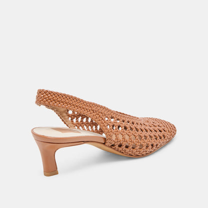 Fawne Saddle Woven Stella Heels - SADDLE WOVEN STELLA