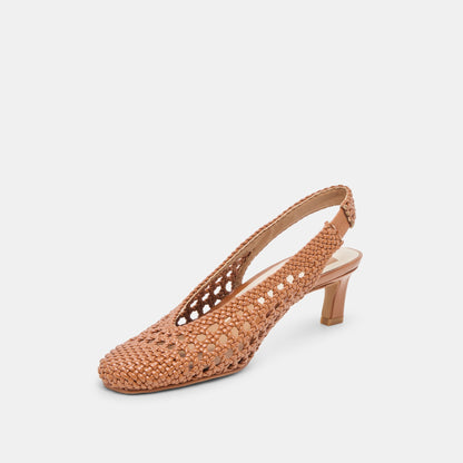Fawne Saddle Woven Stella Heels - SADDLE WOVEN STELLA