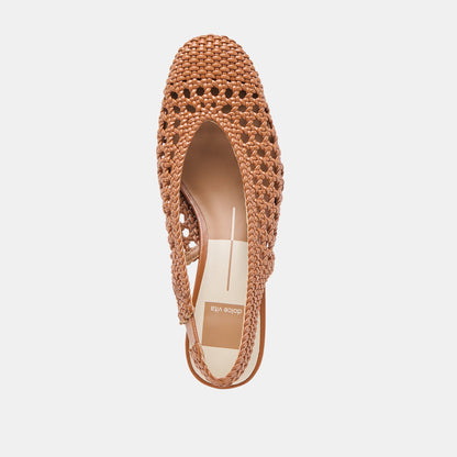 Fawne Saddle Woven Stella Heels - SADDLE WOVEN STELLA