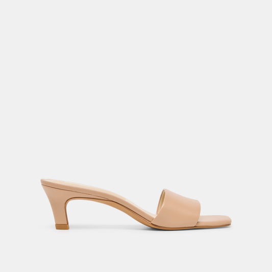 Rexa Light Tan Leather Heels - LIGHT TAN LEATHER