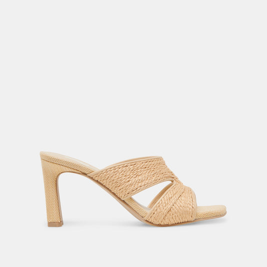 Gitel Lt Natural Raffia Heels - LT NATURAL RAFFIA