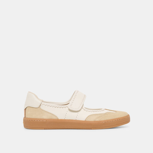 Nanet Ivory Multi Leather Sneakers - IVORY MULTI LEATHER