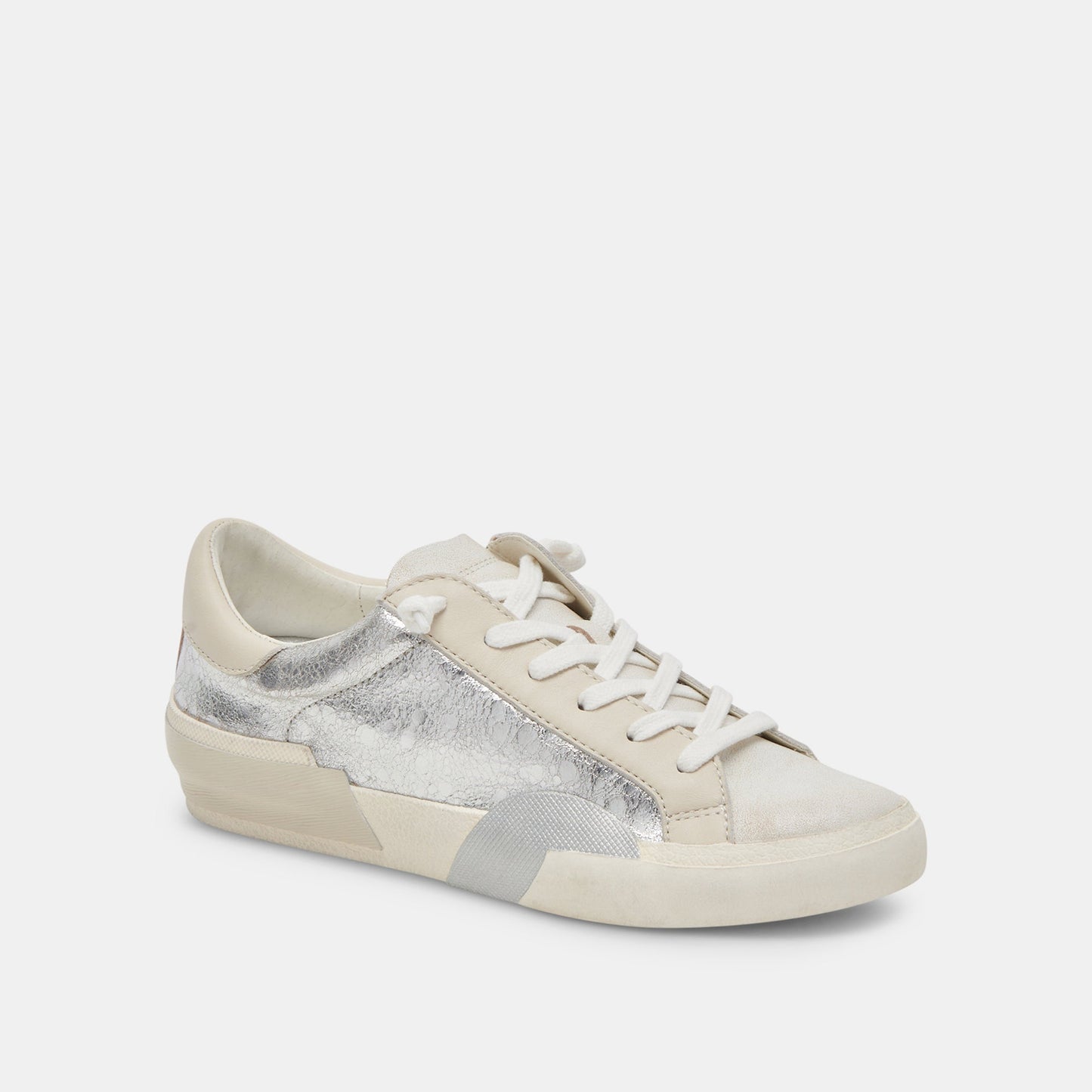 Zina Sneakers Chrome Distressed Leather - CHROME DISTRESSED LEATHER