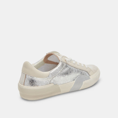 Zina Sneakers Chrome Distressed Leather - CHROME DISTRESSED LEATHER