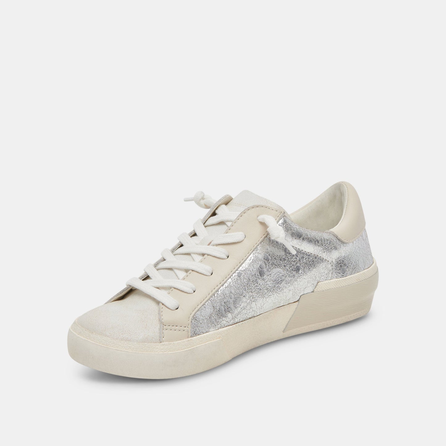 Zina Sneakers Chrome Distressed Leather - CHROME DISTRESSED LEATHER