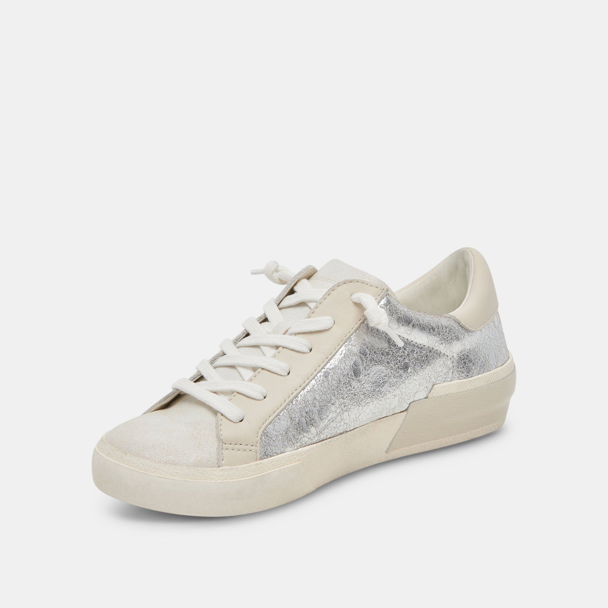 Zina Sneakers Chrome Distressed Leather - CHROME DISTRESSED LEATHER