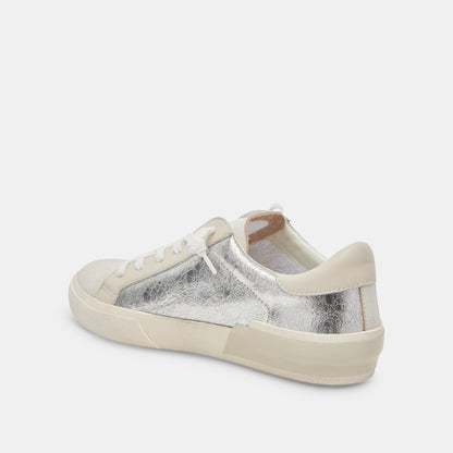 Zina Sneakers Chrome Distressed Leather - CHROME DISTRESSED LEATHER