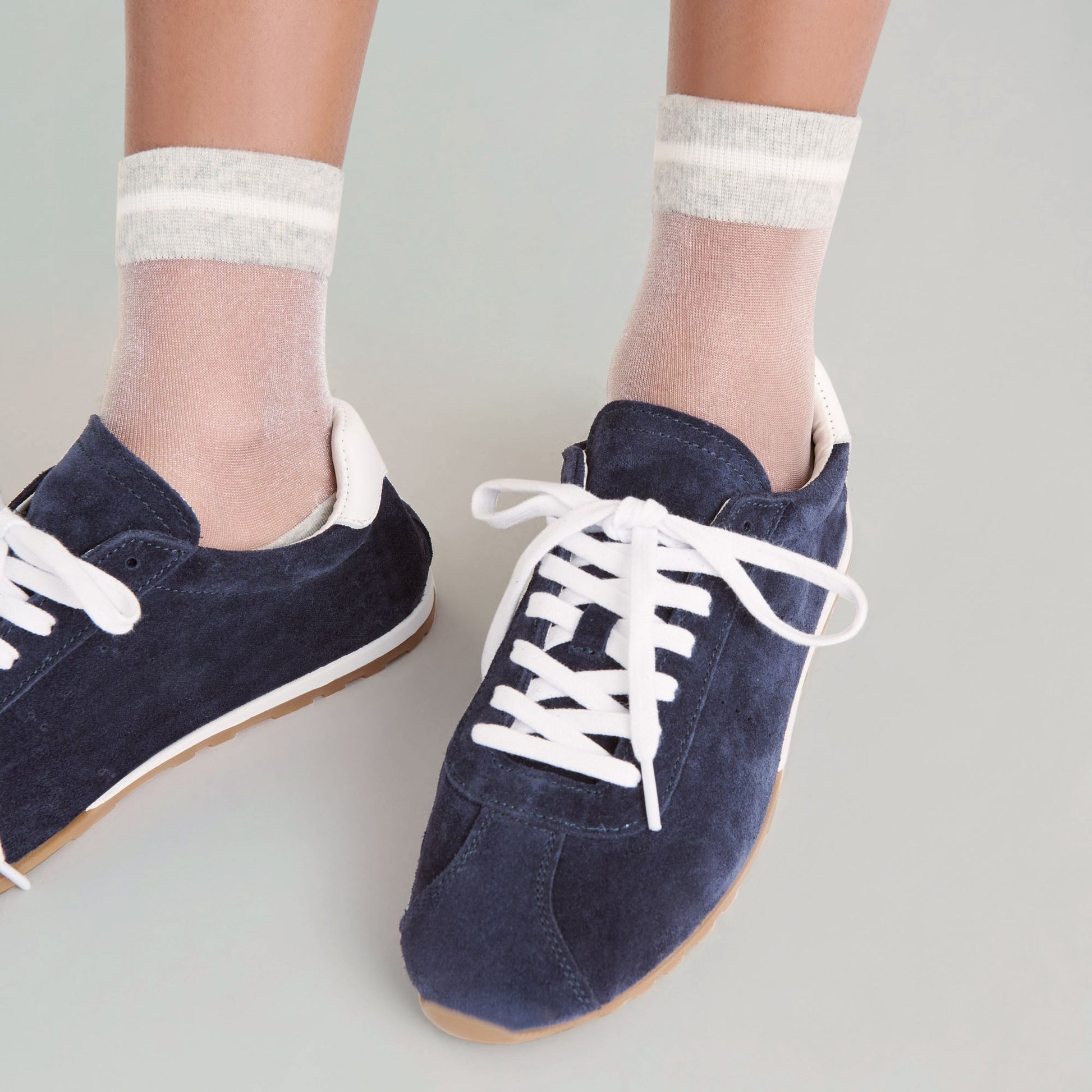 Serina Navy Suede Sneakers - NAVY SUEDE