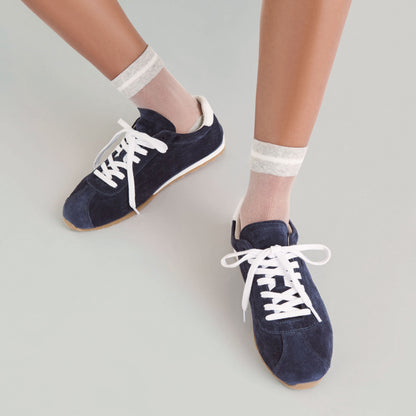 Serina Navy Suede Sneakers - NAVY SUEDE