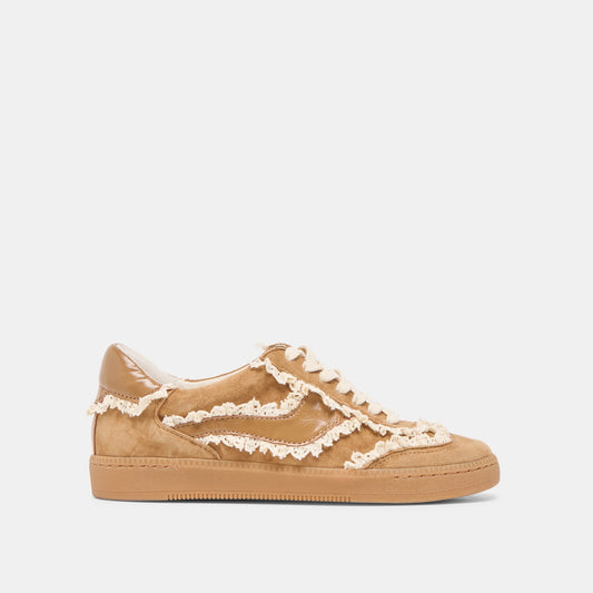 Notice Lace Lt Brown Suede Sneakers - LT BROWN SUEDE