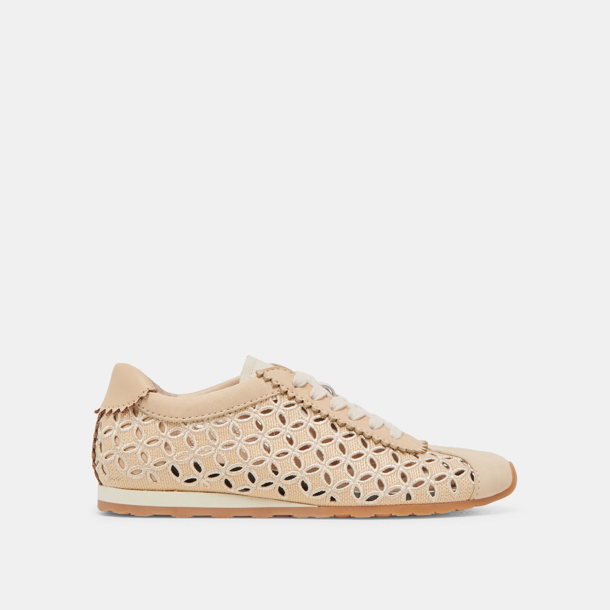 DANIE EYELET PERF SNEAKERS LT NATURAL RAFFIA - LT NATURAL RAFFIA