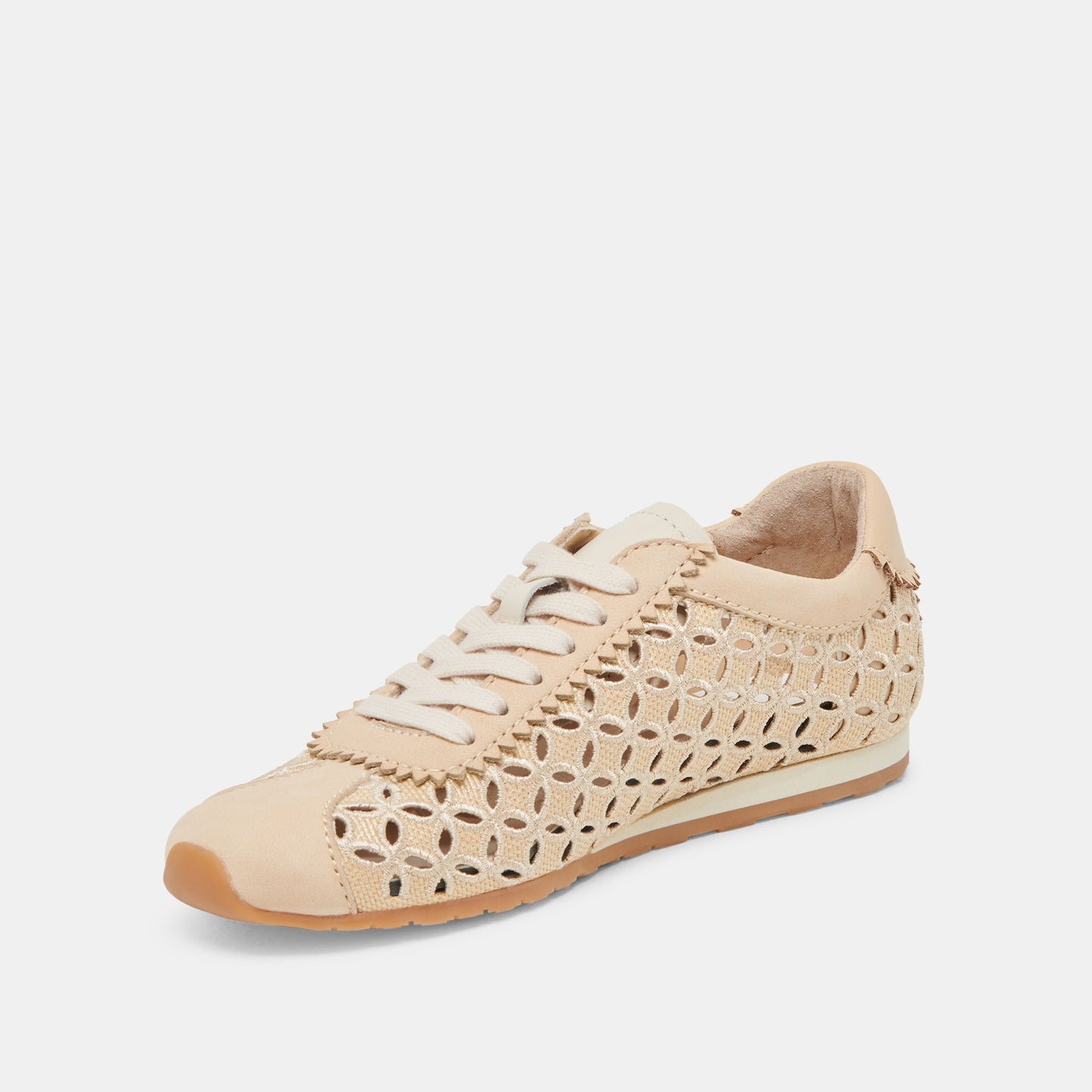 DANIE EYELET PERF SNEAKERS LT NATURAL RAFFIA - LT NATURAL RAFFIA