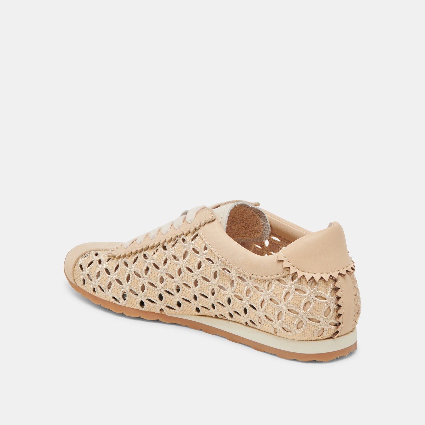DANIE EYELET PERF SNEAKERS LT NATURAL RAFFIA - LT NATURAL RAFFIA