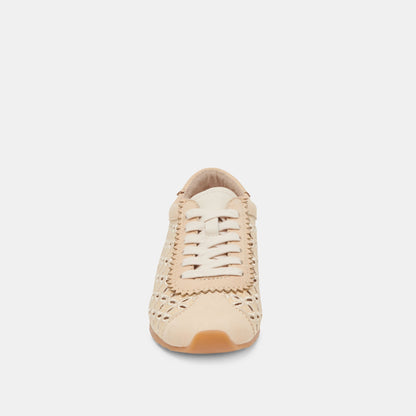 DANIE EYELET PERF SNEAKERS LT NATURAL RAFFIA - LT NATURAL RAFFIA
