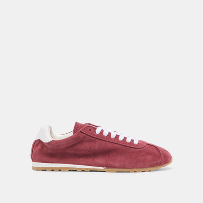 Serina Burgundy Suede Sneakers - BURGUNDY SUEDE