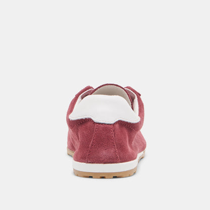Serina Burgundy Suede Sneakers - BURGUNDY SUEDE