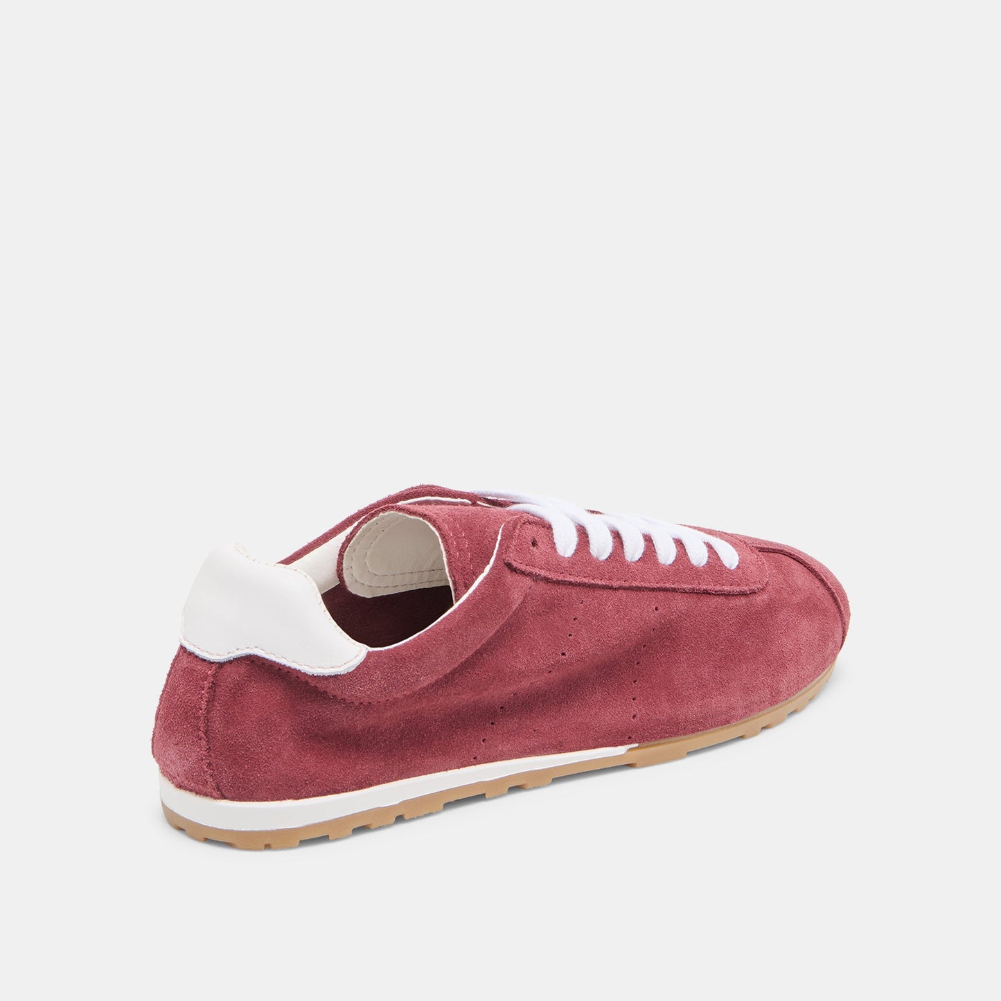 Serina Burgundy Suede Sneakers - BURGUNDY SUEDE