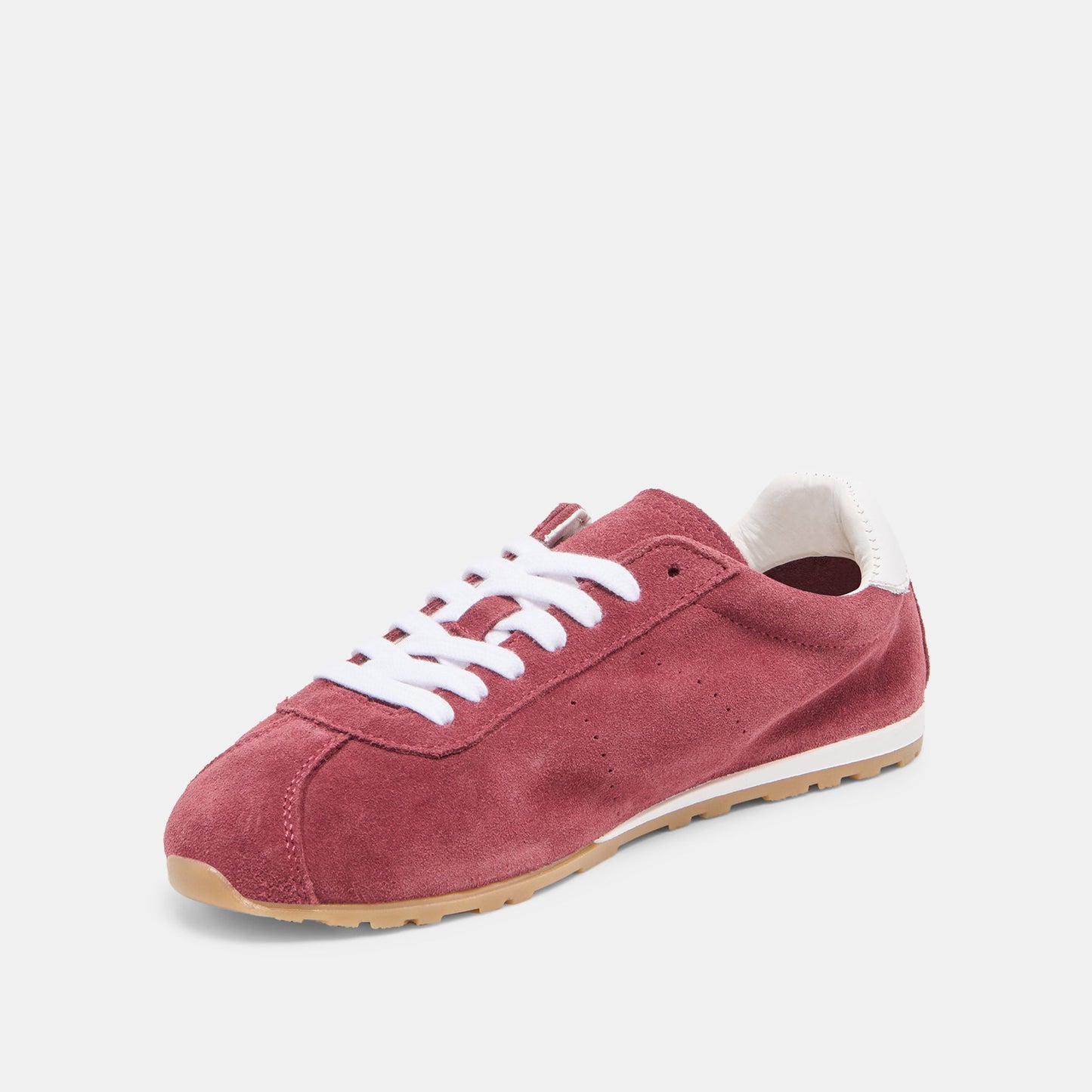 Serina Burgundy Suede Sneakers - BURGUNDY SUEDE
